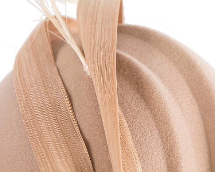 Fascinators Online - Designers nude felt hat by Fillies Collection