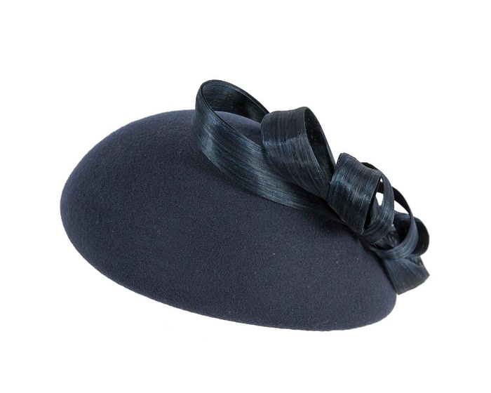 Fascinators Online - Navy winter fashion beret hat by Fillies Collection