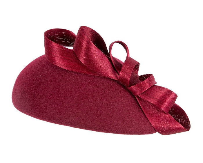 Fascinators Online - Burgundy winter fashion beret hat by Fillies Collection