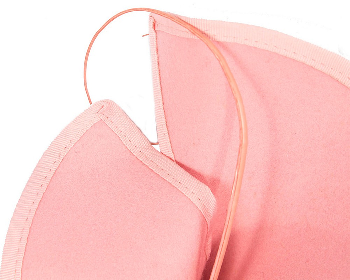 Fascinators Online - Pink felt winter fascinator by Fillies Collection