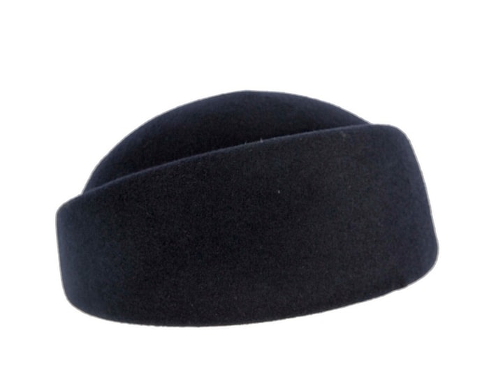 Fascinators Online - Designers dark navy felt winter fashion hat by Max Alexander