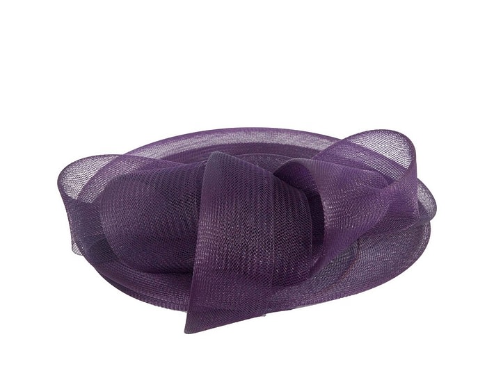 Fascinators Online - Purple custom made cocktail hat by Cupids Millinery