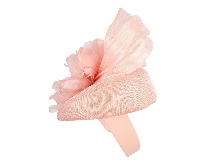 Fascinators Online - Pink pillbox fascinator with large flower by Fillies Collection
