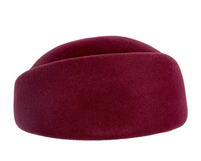 Fascinators Online - Designers burgundy wine felt winter fashion hat by Max Alexander