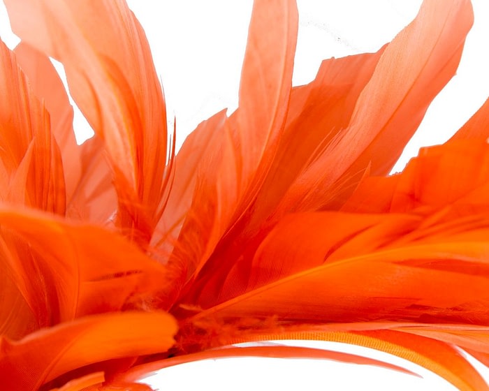 Fascinators Online - Orange feather bunch fascinator by Max Alexander