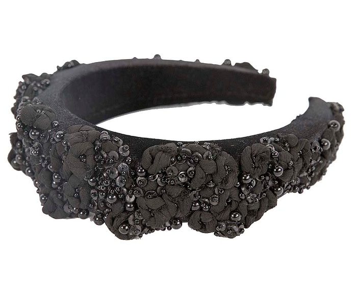 Fascinators Online - Black lace fascinator headband by Max Alexander