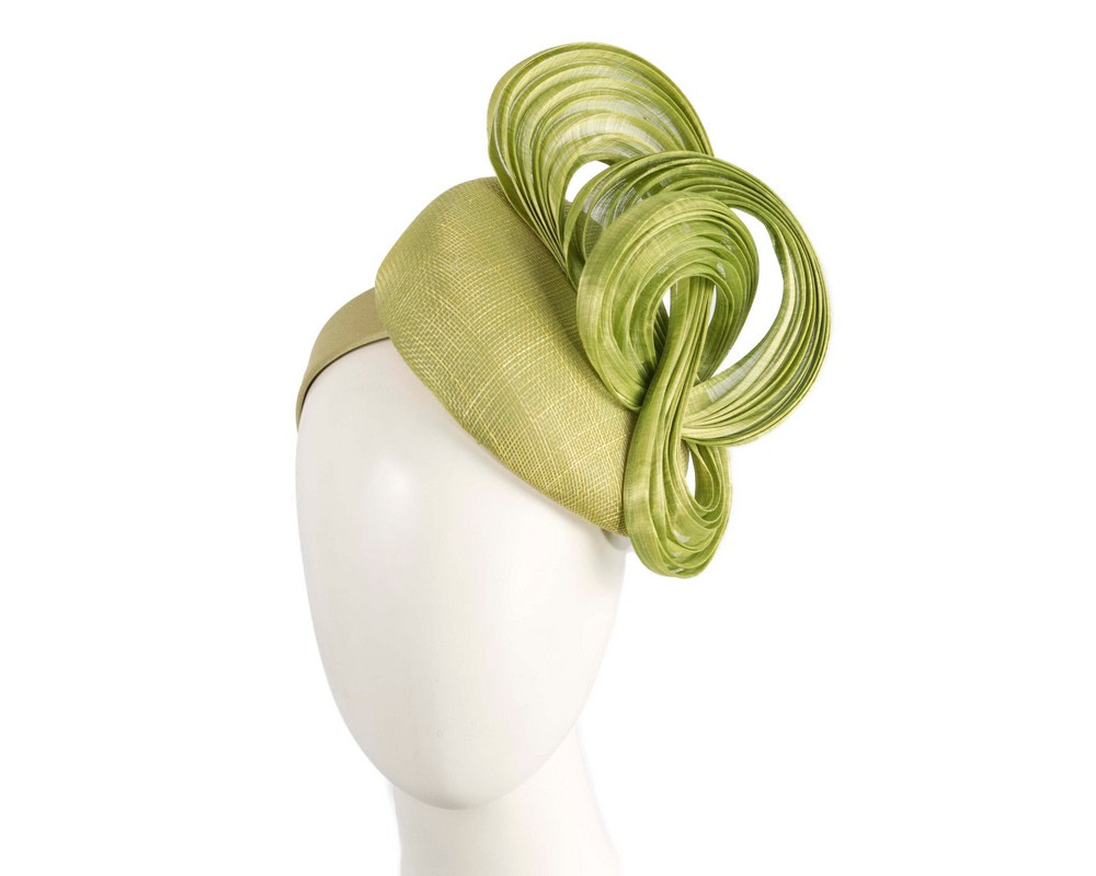 Exclusive lime green pillbox fascinator by Fillies Collection - Hats From OZ