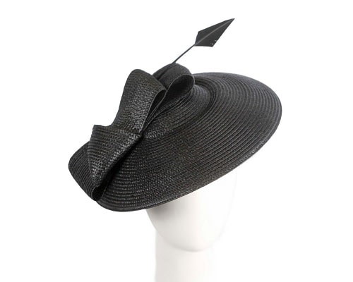 Fascinators Online - Black Max Alexander PU Braid Saucer Fascinator