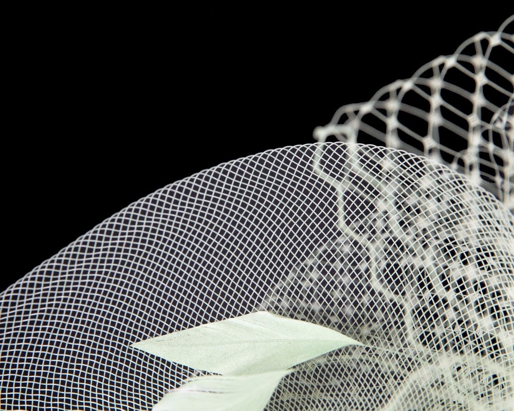 Mint Green custom made cocktail hat - Fascinators Online Mint Green custom made cocktail hat - Image 5