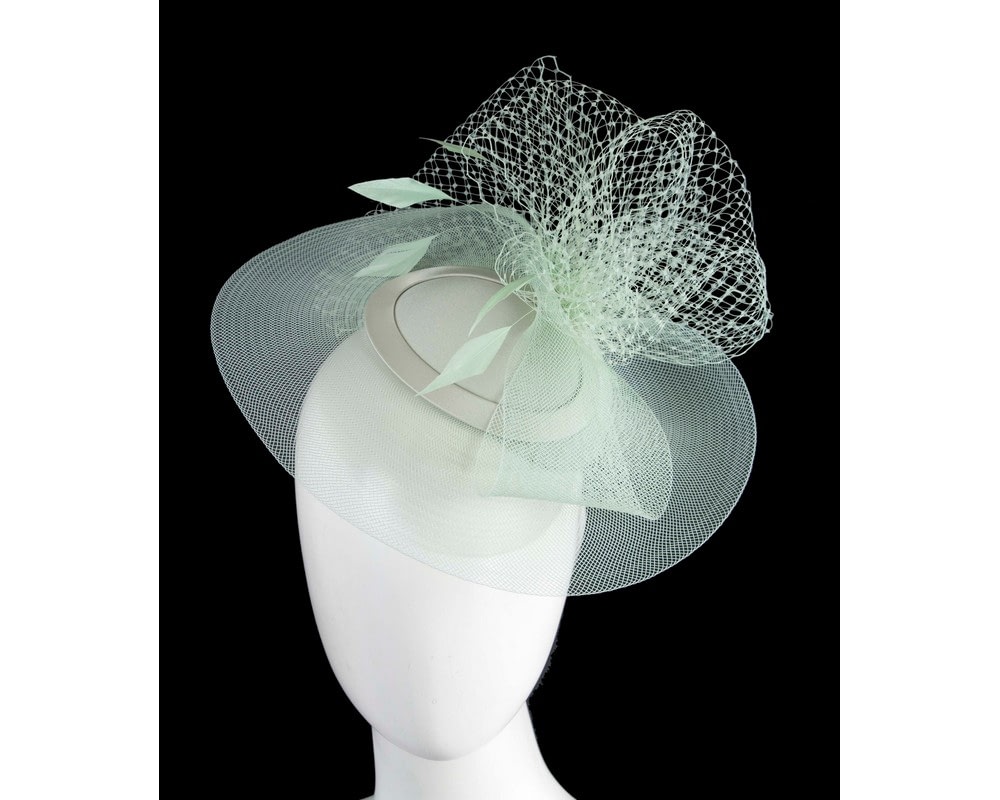 Fascinators Online - Mint Green custom made cocktail hat