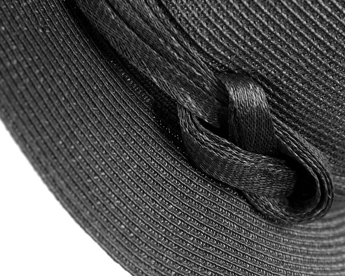 Soft black unisex braid fedora hat - Image 5