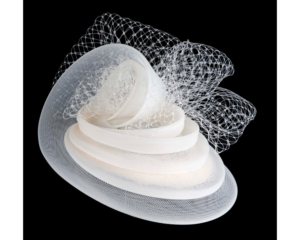 Custom made cream cocktail hat - Hats From OZ Custom made cream cocktail hat - Image 2