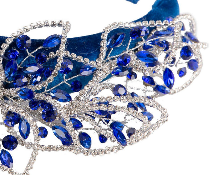 Royal Blue fascinator headband by Cupids Millinery - Image 3