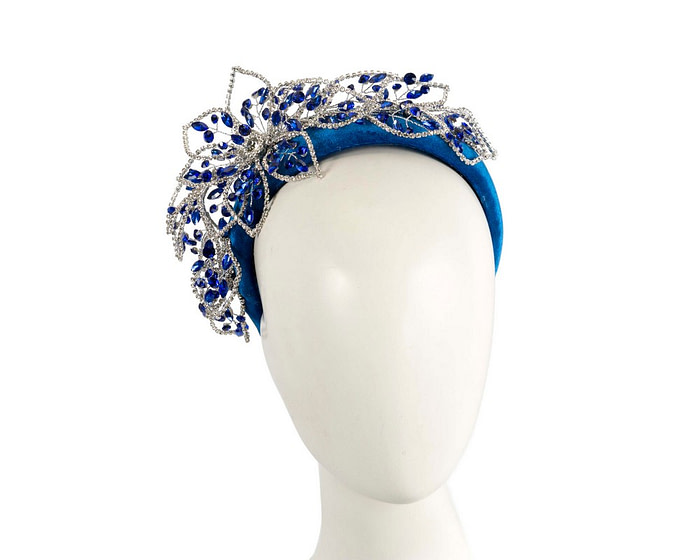 Royal Blue fascinator headband by Cupids Millinery