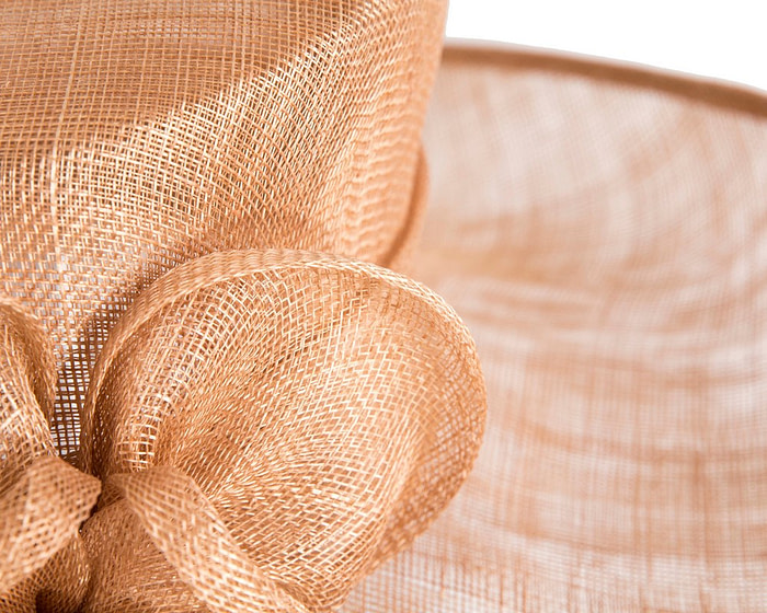 Taupe wide brim ladies summer hat - Image 5