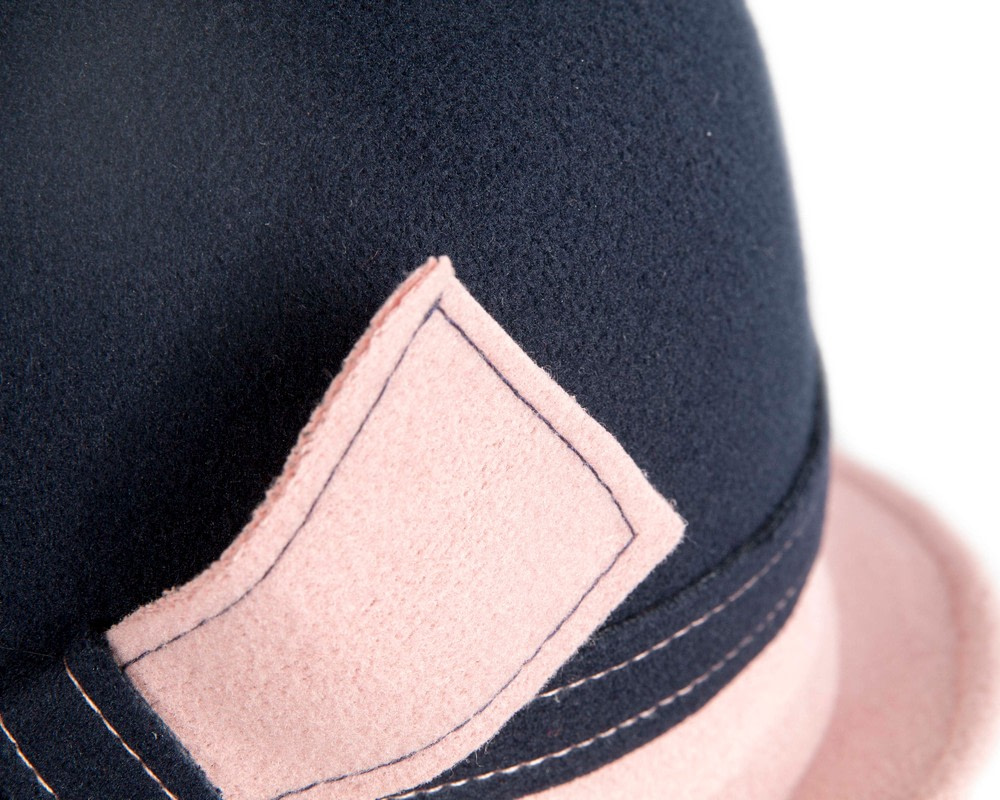 Navy & Pink Winter Fashion Hat by Max Alexander - Hats From OZ Navy & Pink Winter Fashion Hat by Max Alexander - Image 5