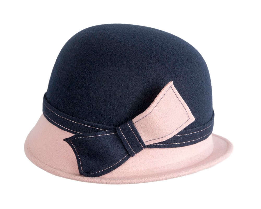 Navy & Pink Winter Fashion Hat by Max Alexander - Hats From OZ Navy & Pink Winter Fashion Hat by Max Alexander - Image 4