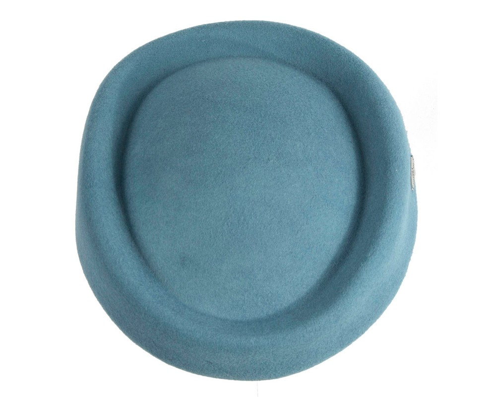 Classic Stewardess Blue Grey Felt Pillbox Hat by Max Alexander - Hats From OZ Classic Stewardess Blue Grey Felt Pillbox Hat by Max Alexander - Image 4