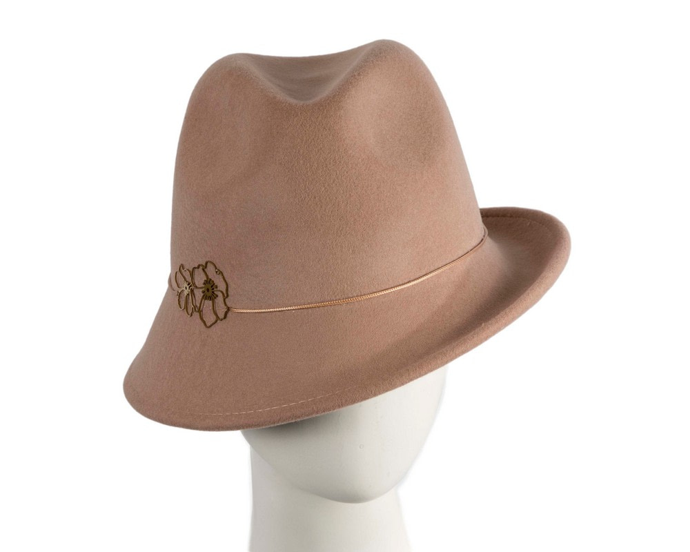Max Alexander Beige Trilby – Felt Winter Fashion Hat - Hats From OZ