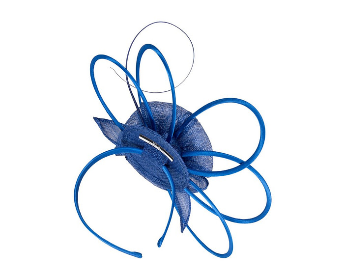 Unique royal blue sinamay fascinator by Max Alexander - Image 4