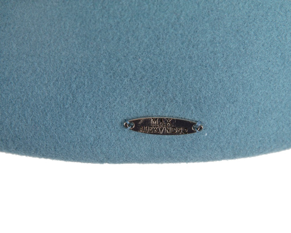 Classic Stewardess Blue Grey Felt Pillbox Hat by Max Alexander - Hats From OZ Classic Stewardess Blue Grey Felt Pillbox Hat by Max Alexander - Image 6