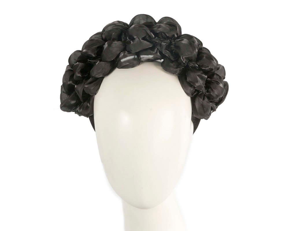Black bubbly fascinator headband by Cupids Millinery - Hats From OZ