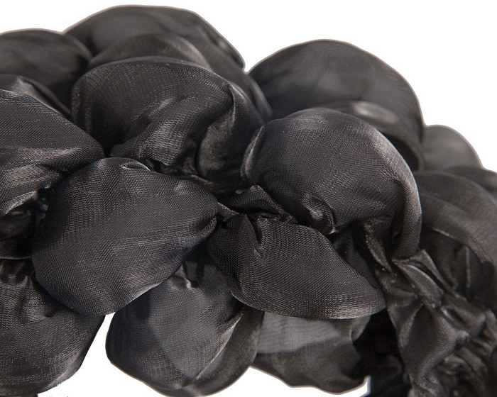 Black bubbly fascinator headband by Cupids Millinery - Image 3
