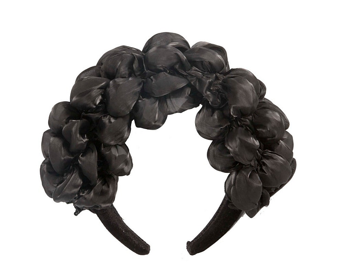 Black bubbly fascinator headband by Cupids Millinery - Image 2