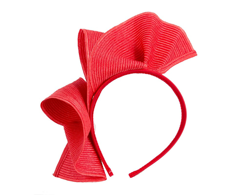 Large red wave racing fascinator by Max Alexander - Hats From OZ Large red wave racing fascinator by Max Alexander - Image 2