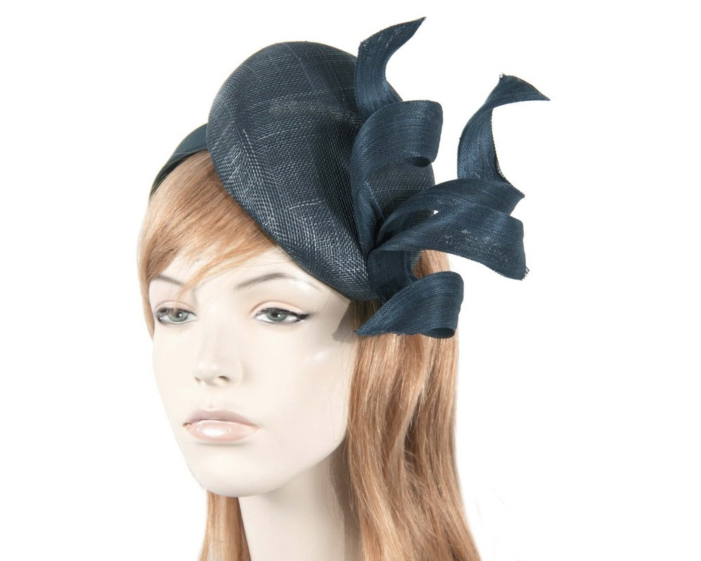 Navy designers fascinator - Hats From OZ