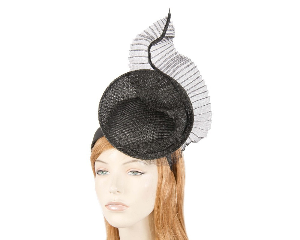 Black Black Australian Made bespoke fascinator - Hats From OZ