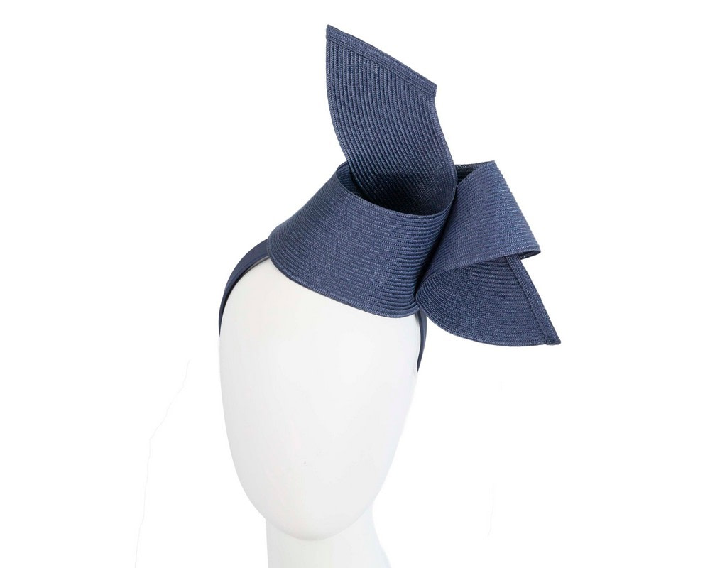 Modern navy fascinator by Max Alexander - Hats From OZ