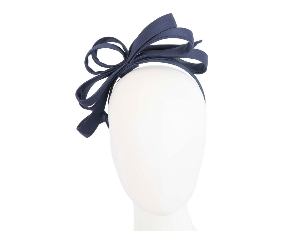 Navy bow racing fascinator by Max Alexander - Hats From OZ