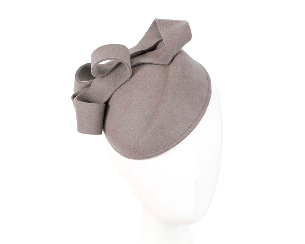 Grey ladies winter felt pillbox fascinator hat by Max Alexander - Hats From OZ