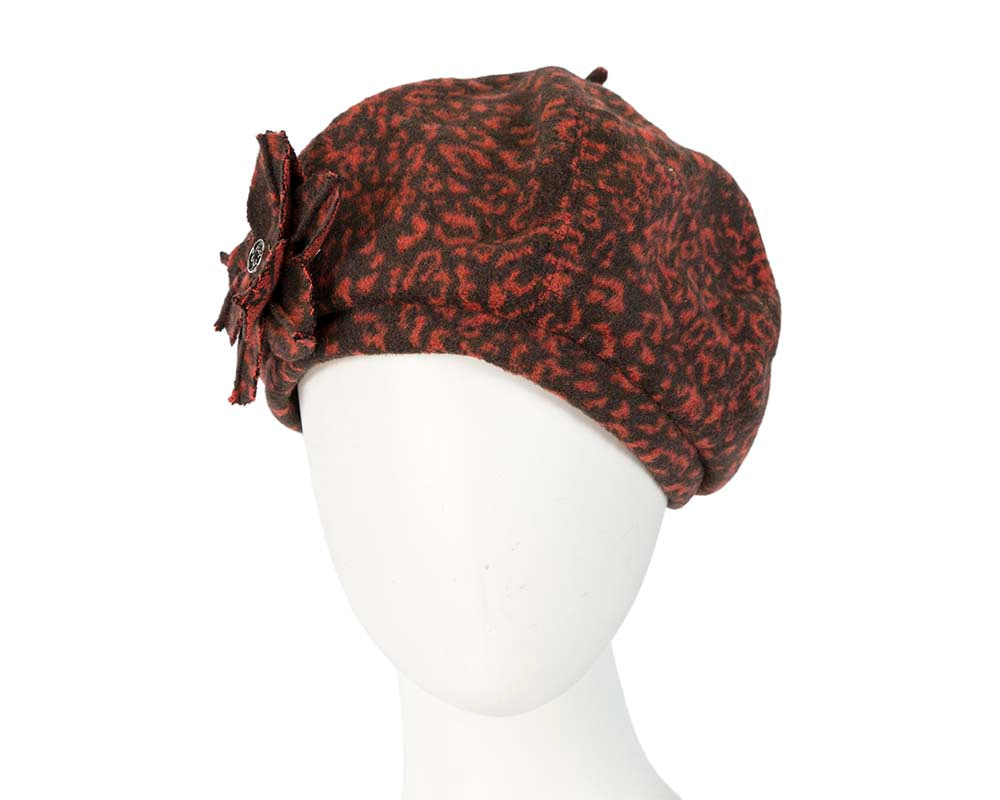 Rust winter ladies fashion beret hat Max Alexander J253R - Hats From OZ