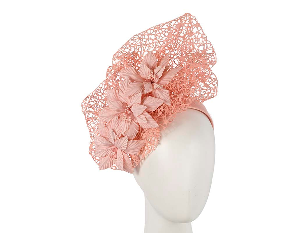 Staggering peach pink racing fascinator by Fillies Collection - Hats From OZ