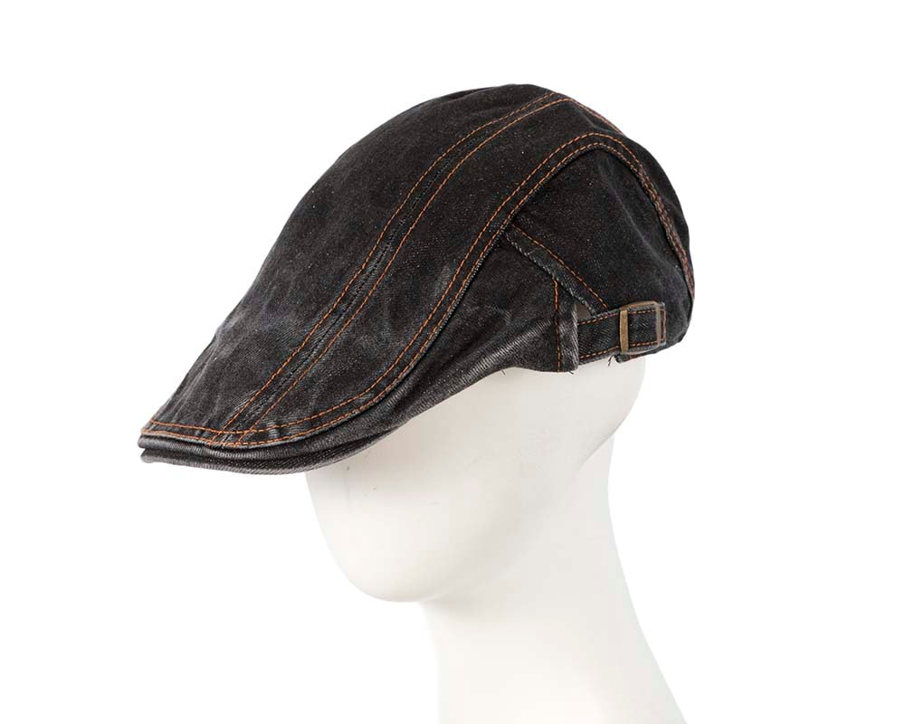 Black denim flat cap by Max Alexander - Hats From OZ