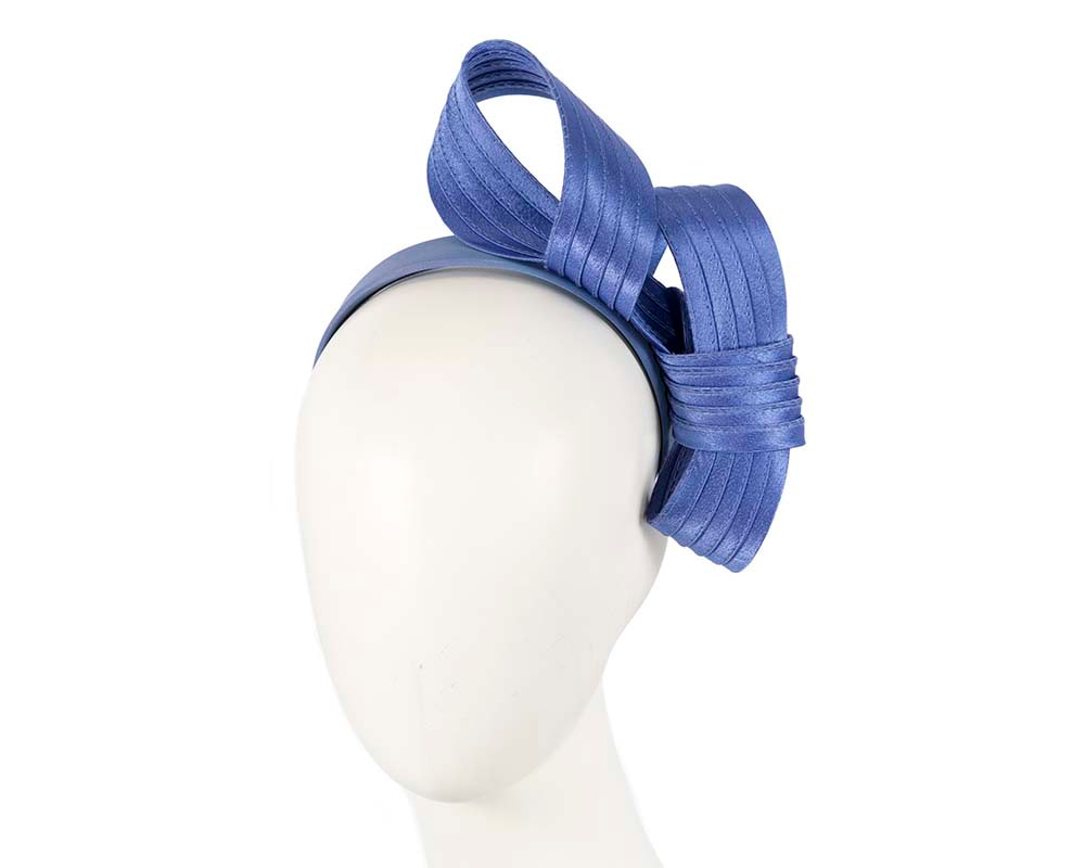 Curled blue fascinator by Max Alexander - Hats From OZ