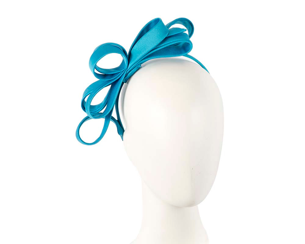 Blue bow racing fascinator by Max Alexander - Hats From OZ