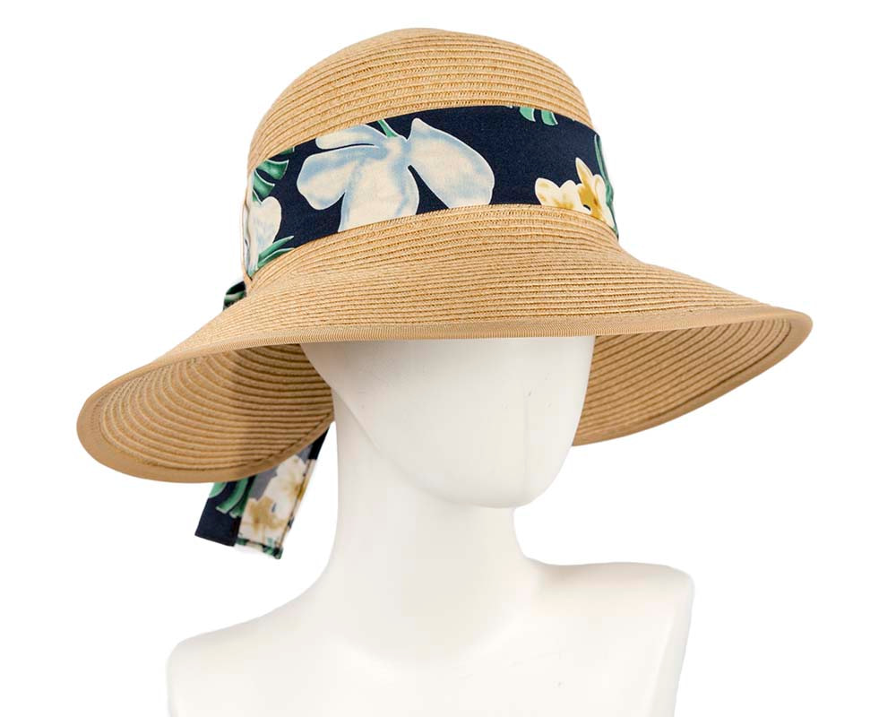 Straw wide brimmed ladies summer beach hat - Hats From OZ