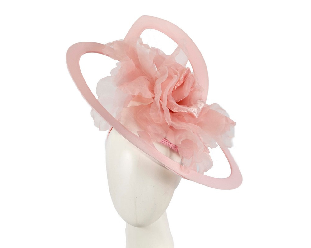 Bespoke large pink racing fascinator by Fillies Collection - Hats From OZ