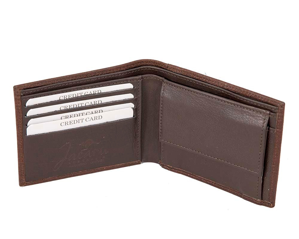 Brown Kangaroo Leather Mens Wallet - Hats From OZ