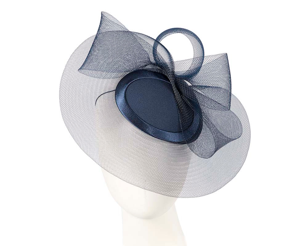 Navy Custom Made Fashion Cocktail Hat - Hats From OZ