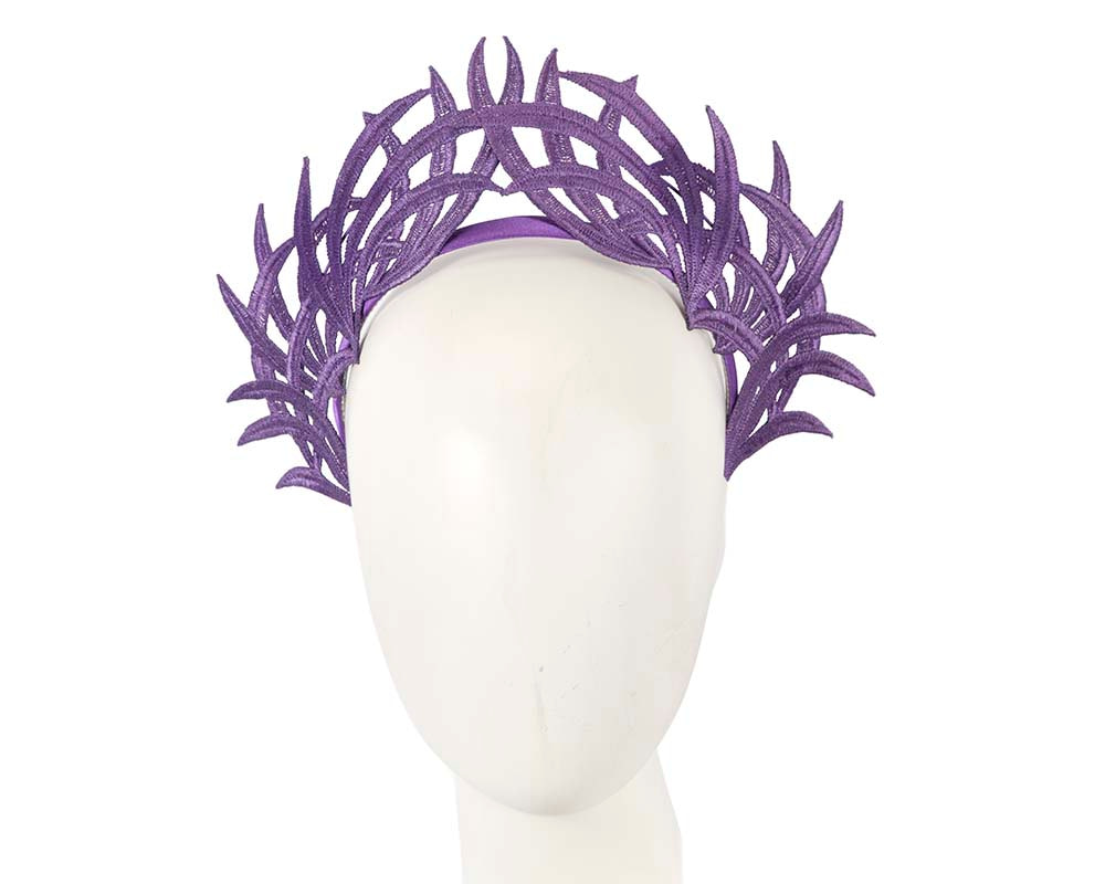 Purple lace crown fascinator by Max Alexander - Hats From OZ