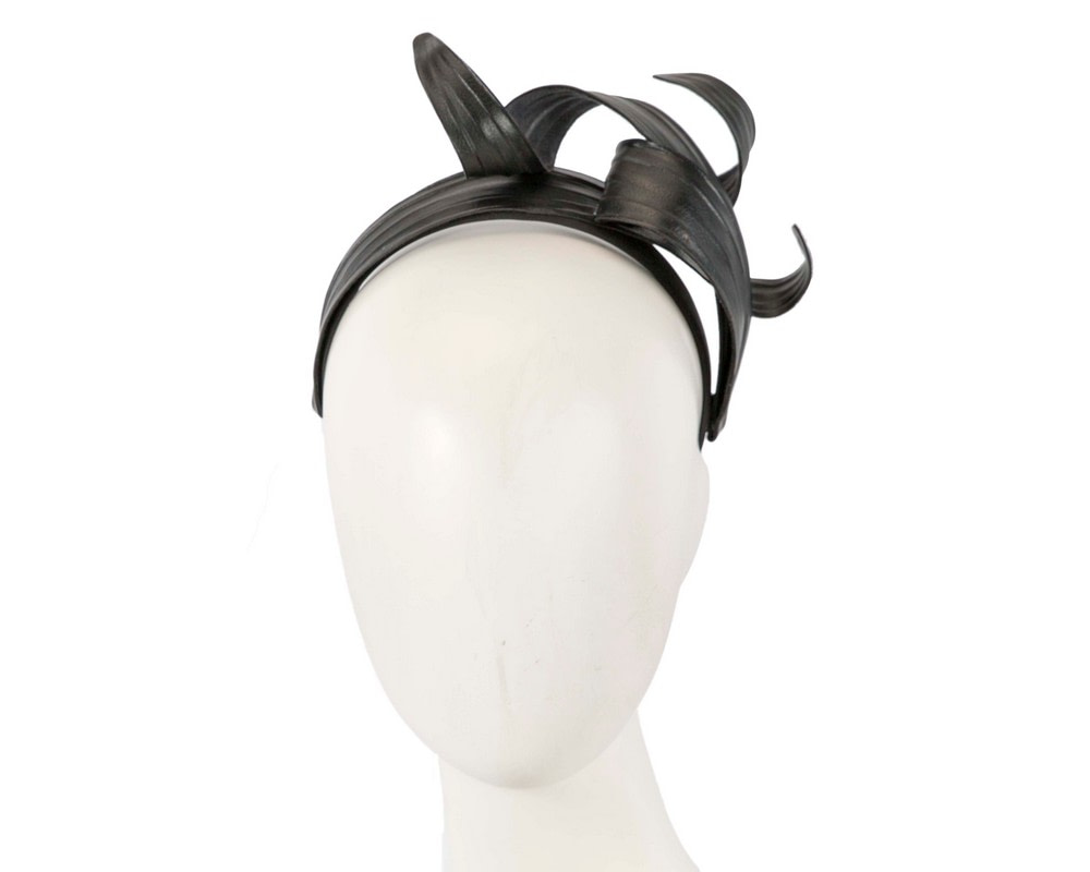 Black sculptured leaves fascinator by Max Alexander - Hats From OZ