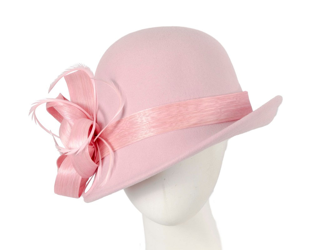 Exclusive pink cloche winter hat by Fillies Collection - Hats From OZ