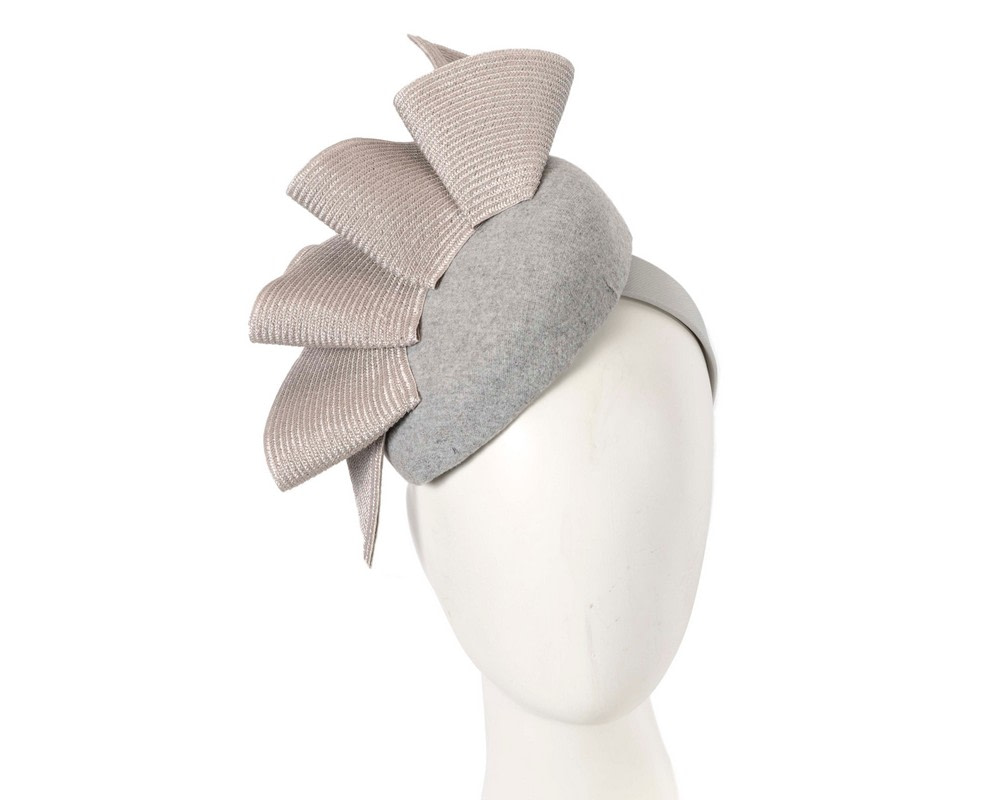 Silver pillbox fascinator by Fillies Collection - Hats From OZ