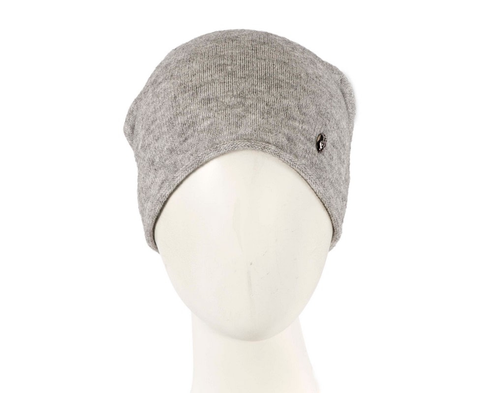 Stylish warm European made grey beanie JR013GM - Hats From OZ