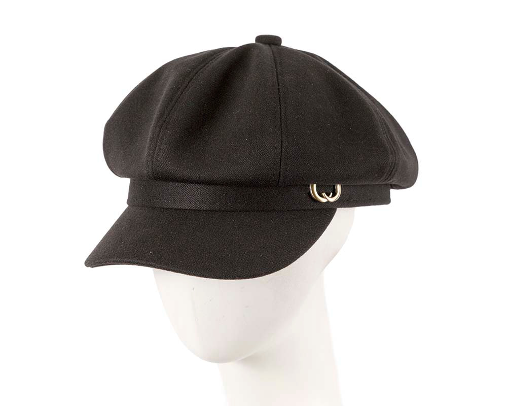 Soft black newsboy cap by Max Alexander - Hats From OZ