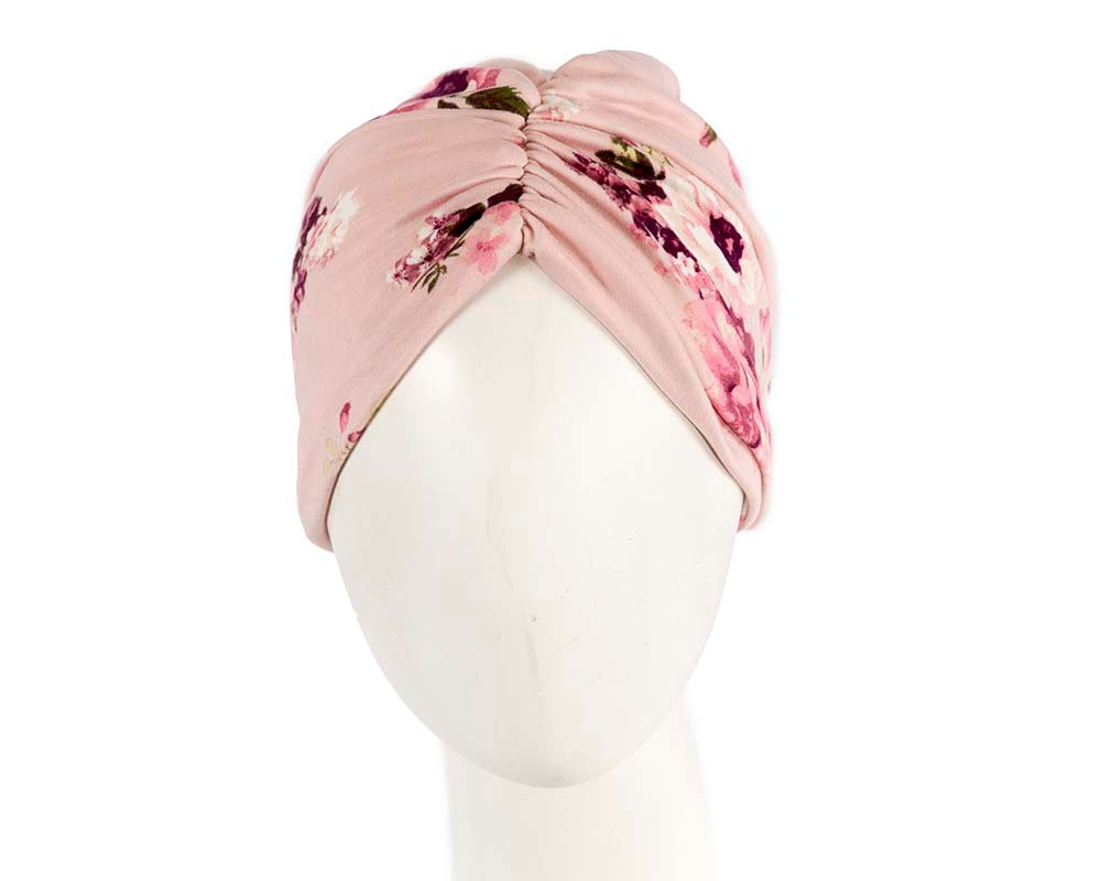 Pink flower turban by Max Alexander - Hats From OZ